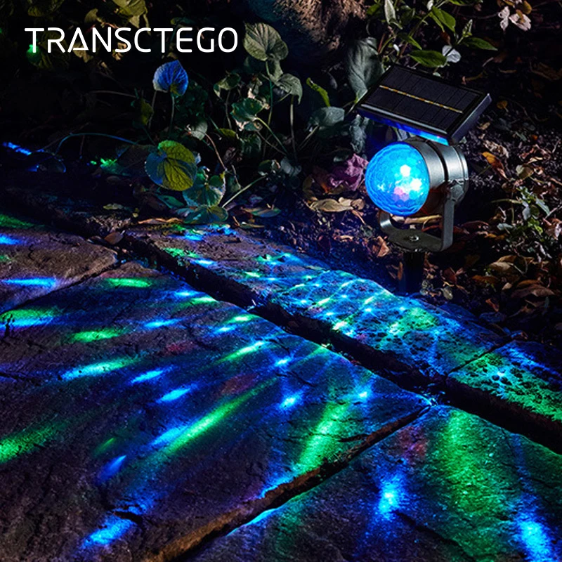 Светодиодный садовый светильник на солнечной батарее дискотека энергии
