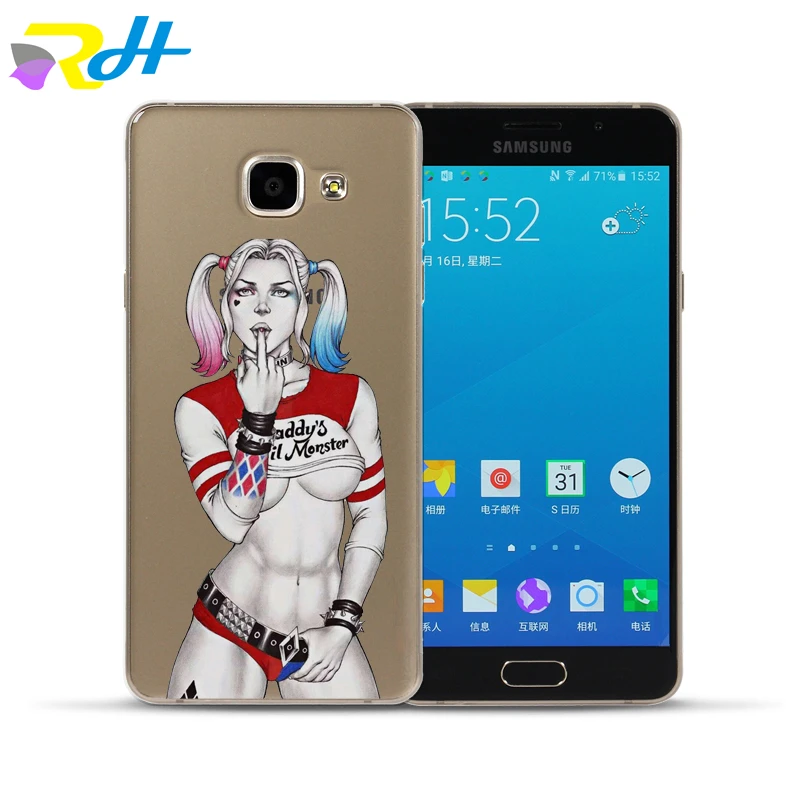 Fashion cool suicide squad female clown series silicone phone case for Samsung galaxy A52017 Case |