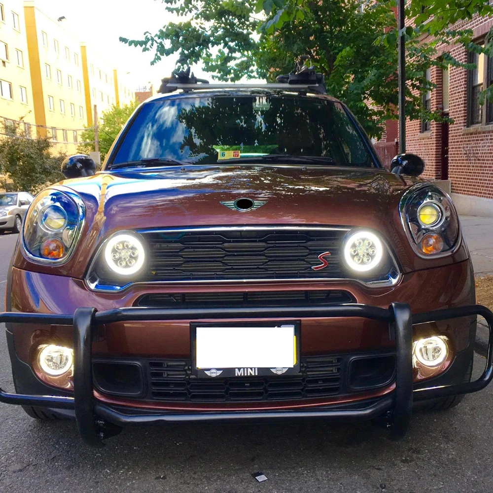 2 шт. хром/черный для Mini Cooper F55 F56 F57 2014 2015 2016 Led ралли светильник дневного света Runnning