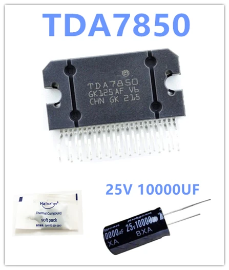 Модуль автомобильного усилителя TDA7850 TDA 7850 zip25 + 1 шт. конденсатор мкФ 25 в один пакет