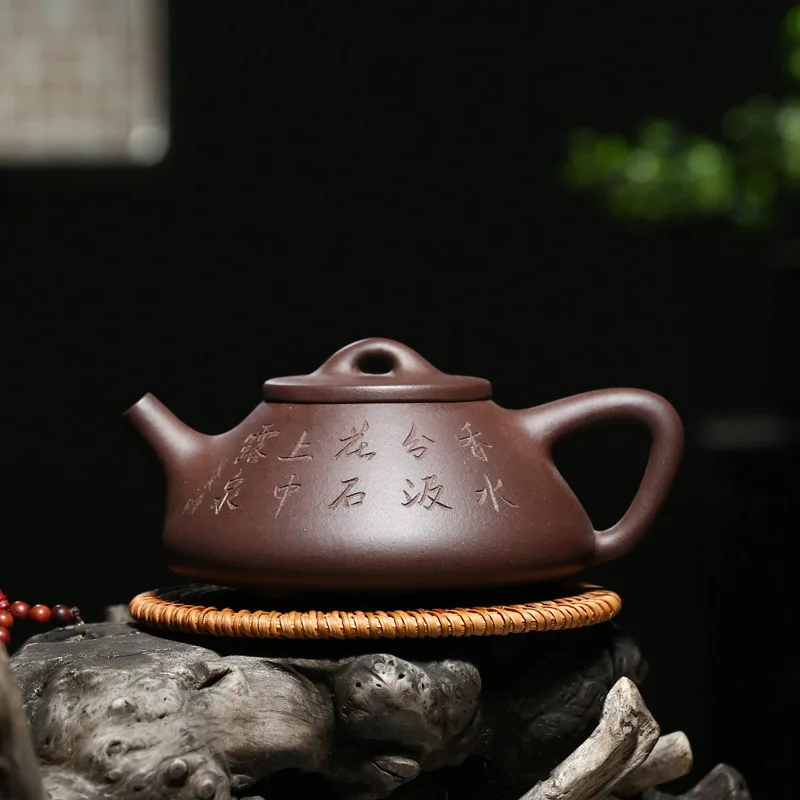 

are recommended by Xia Tao all hand old purple clay lettering stone gourd ladle ceramic tea-pot travel tea set gift