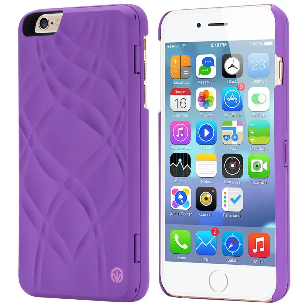 Purple FLOVEME флип-чехол с зеркалом для iPhone Xs Max XR X чехол с водным рисунком для задней панели s для iPhone 8 7 6S 6 Plus чехол Роскошный чехол для телефона Capa - Цвет: Purple