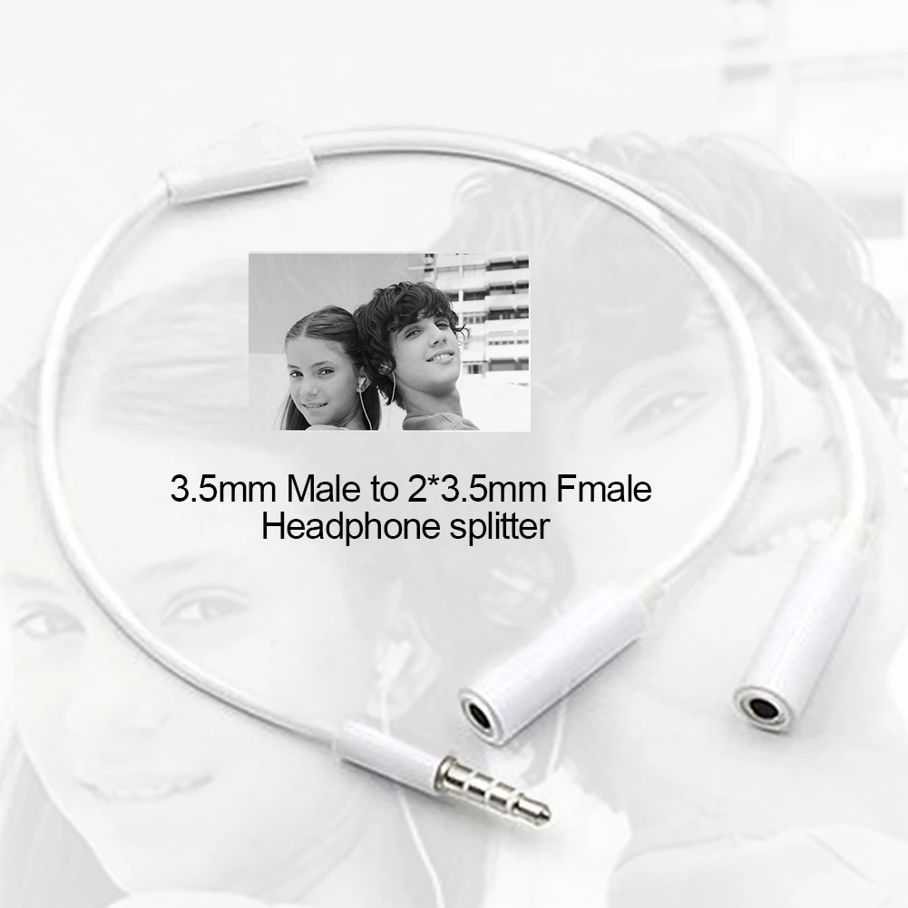 Для Samsung PC гарнитура адаптер двойной Джек сплиттер смартфон стерео наушники папа