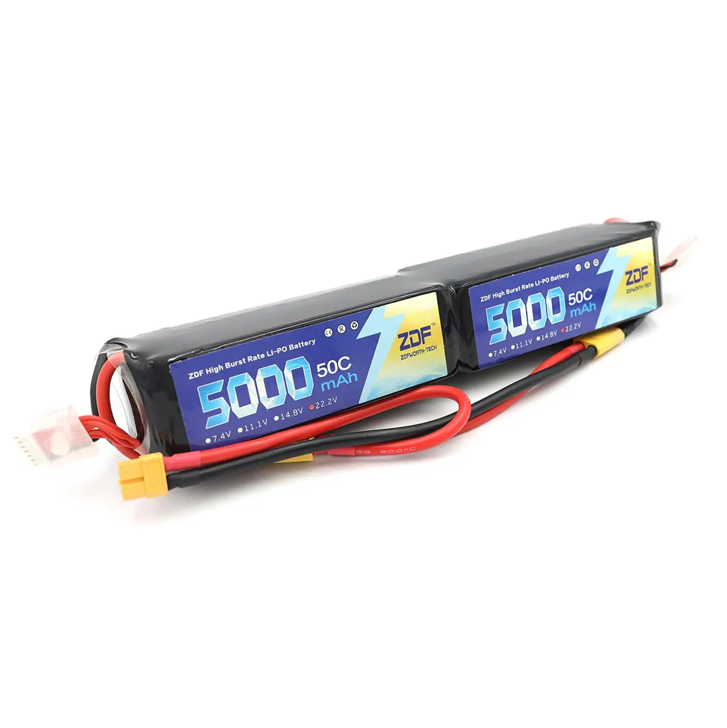 ZDF RC Lipo 12S аккумулятор 44 4 в 5000 мАч 50C Burst 100C для вертолета радиоуправляемая модель