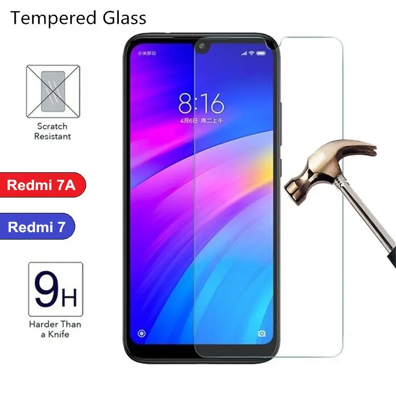 Закаленное стекло для Xiaomi redmi 7 7A Global защита экрана смартфона Redmi 9H усиленная