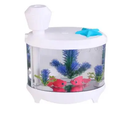 Новинка Красивые Мини Fish Tank Аквариум Лампы Увлажнитель Ночник Очиститель