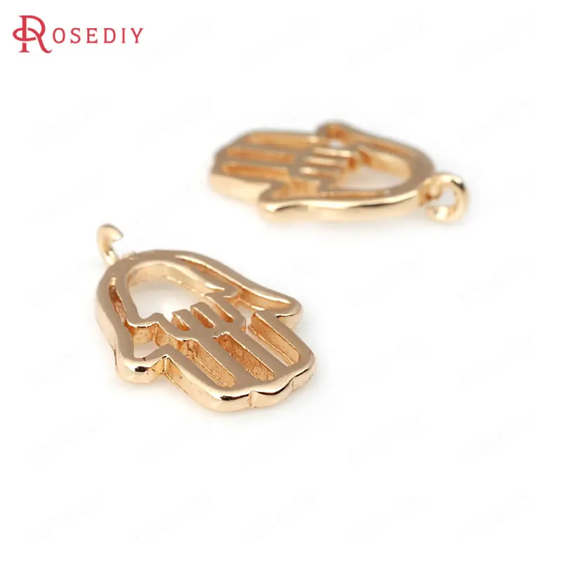 (31387-G)12 шт 17 5x11 5 MM 24K Шампань золото Цвет латунь ладонь будды ручной Подвески