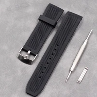 silicone strap mens watch accessories 22mm ladies sweat absorbent sports waterproof strap buckle