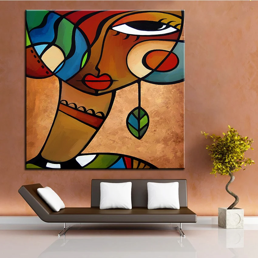 Картина маслом большого размера внутренняя фотография стены искусство на стену