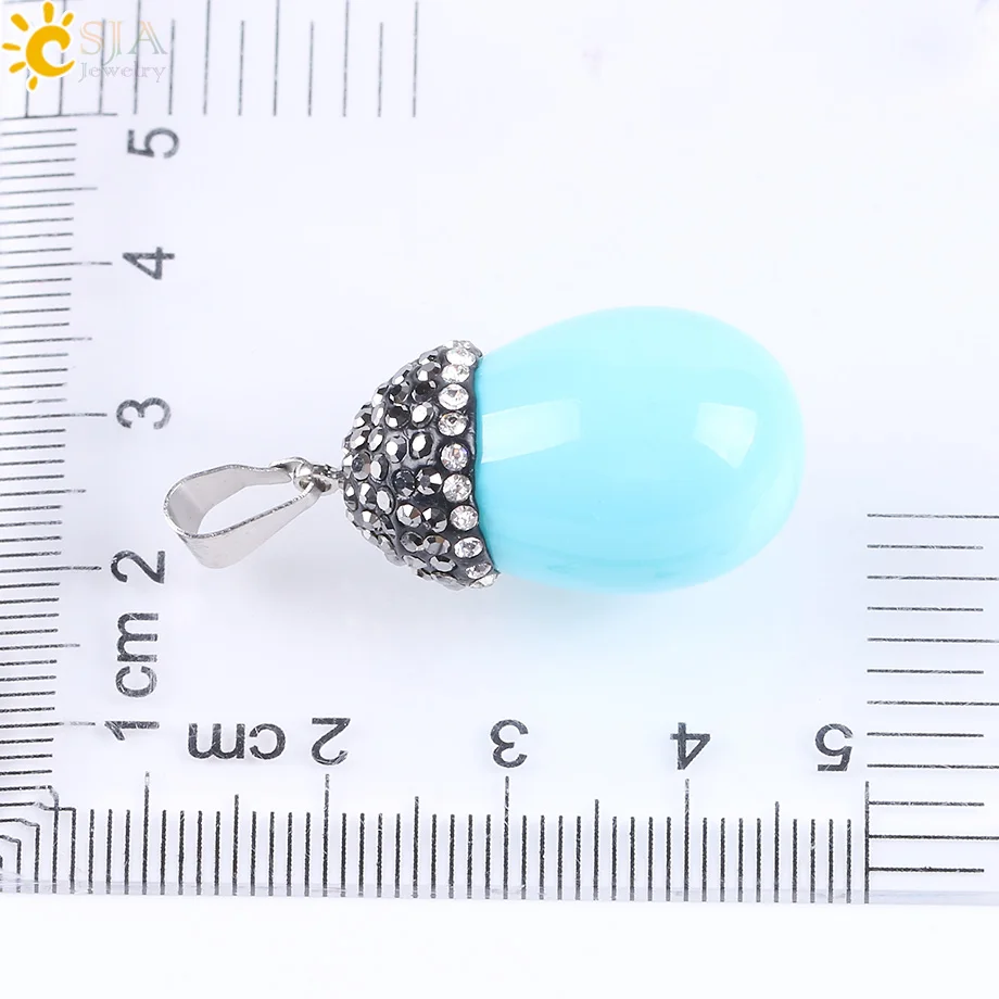 CSJA модные ювелирные изделия из искусственного жемчуга белые и синие подвески