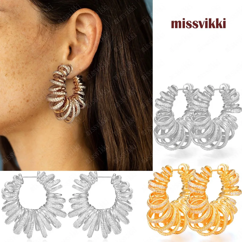 Missvikki новые роскошные уникальные дизайнерские модные круглые серьги-кольца для