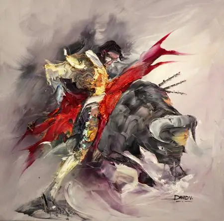 Бесплатная доставка абстрактная картина маслом с изображением бульдора лошади