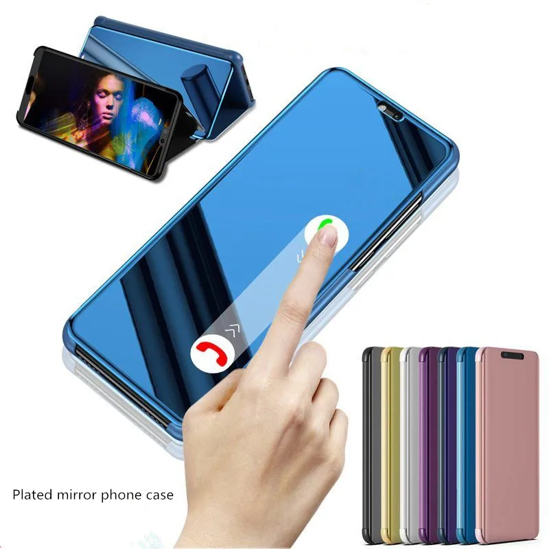Зеркальный флип-чехол для huawei P20 P30 Pro lite P8 P9 P10 Lite() P smart(Plus), honor 7 8 9 10 V10 V20 Y5 Y6 Y7 Y8 Y9 Case