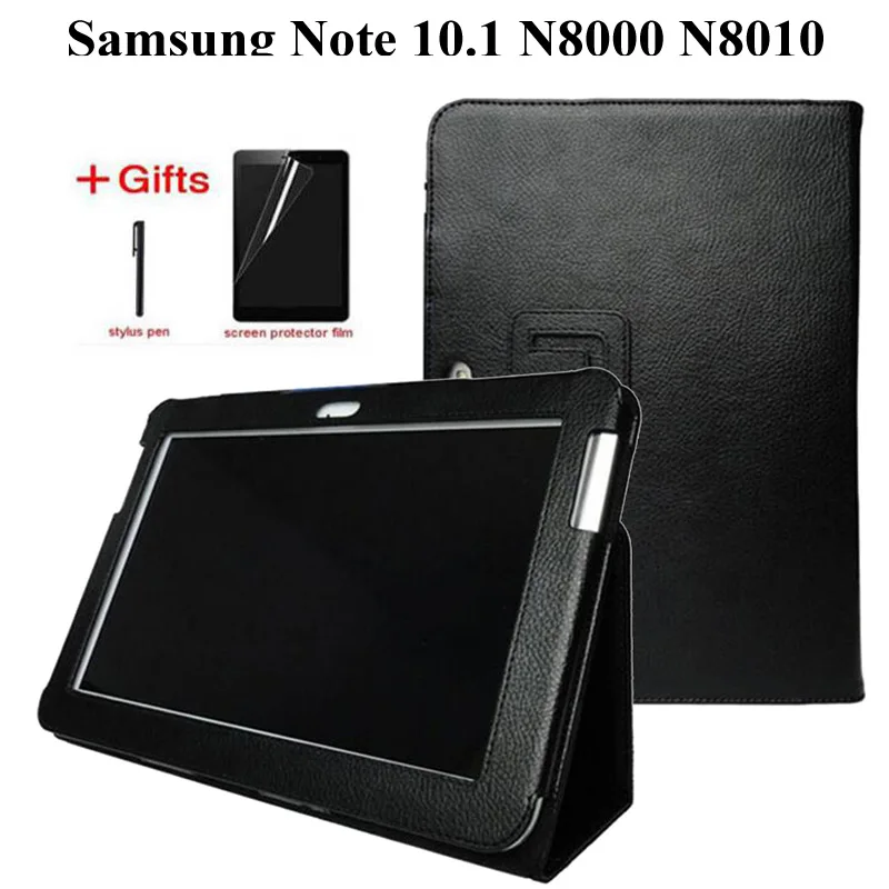 Новый Модный чехол подставка из ПУ кожи для Samsung Galaxy Note 10 1 планшета N8010 N8020 пленка