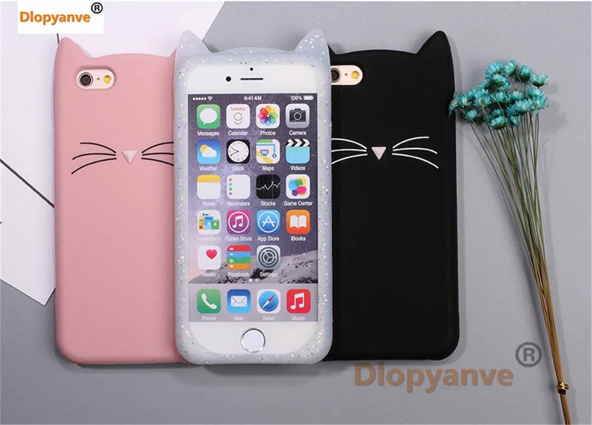 3D чехол для Iphone X XS XR XsMax силиконовый мягкий 4 5 6 6S 7 8 Plus | Мобильные телефоны и