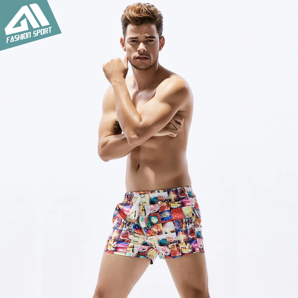 Мужские пляжные шорты Seobean быстросохнущие с фиксированной талией 13 дюймов для