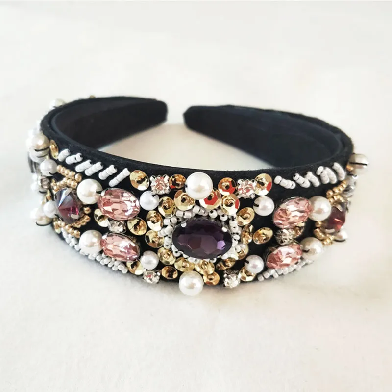 Женская повязка на голову с блестками|wedding accessories|fashion jewelry headbandsjewelry headband |