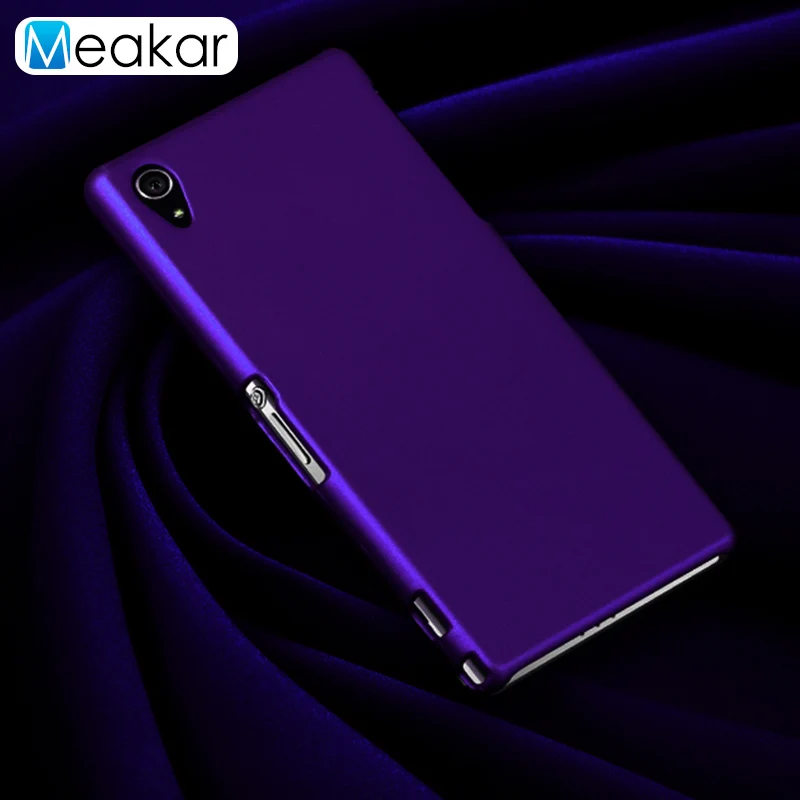 Матовая Пластик Coque 5.0For sony Xperia Z1 чехол для sony Xperia Z1 Z 1 C6903 L39H C6902 телефона чехол-лента на заднюю панель - Цвет: purple
