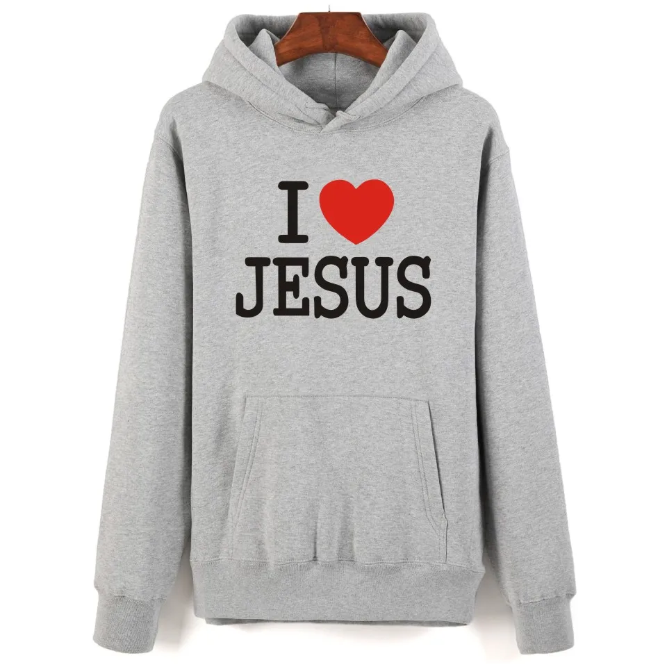 

new fashion i love Jesus printed men women Hoodies Pullover sport Pocket Long Sleeve Harajuku Hooded Sweatshirts Tops plus size