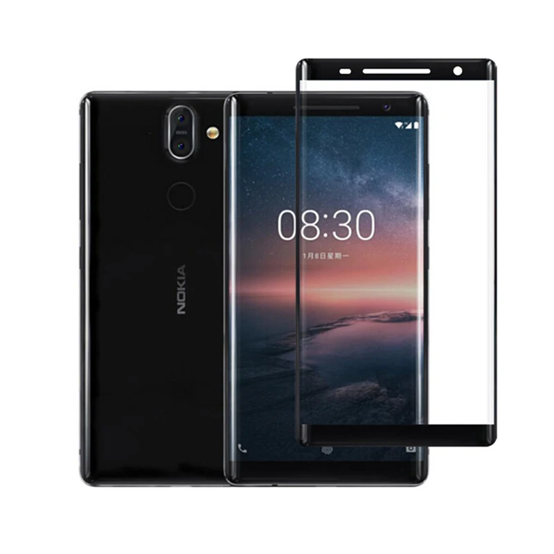 3D полное покрытие закаленное Стекло Экран протектор для Nokia 8 Sirocco s Anti Explosion 9 H