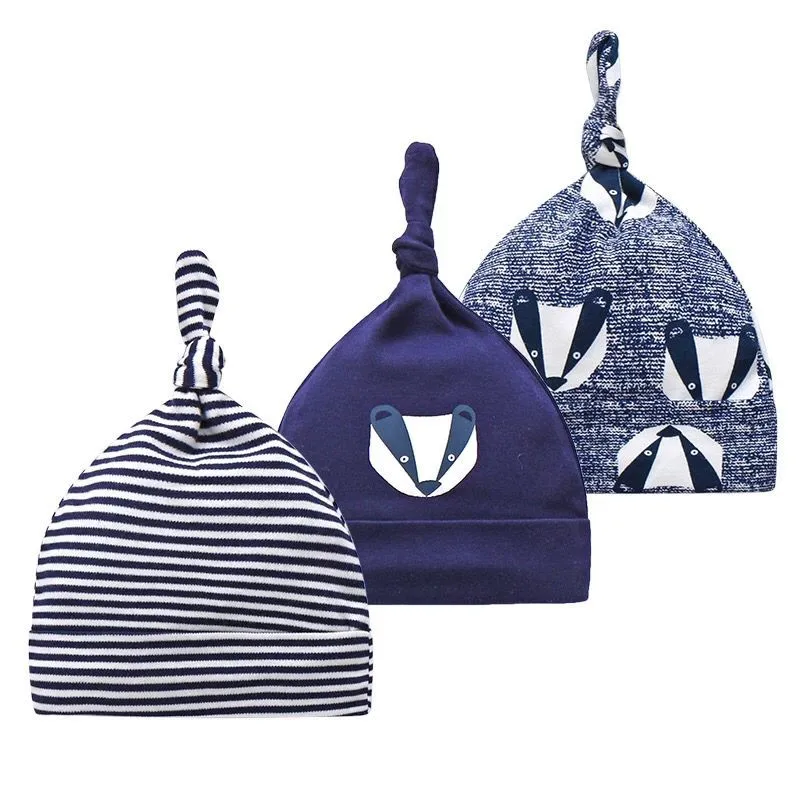 baby hats 6 3 шт./лот, детская шапка на осень и зиму, шапка для мальчиков и девочек 0-6 месяцев, шапки для новорожденных, детская шапочка из хлопка, детская шапочка с надписью «i love dad» - Цвет: baby hats 6