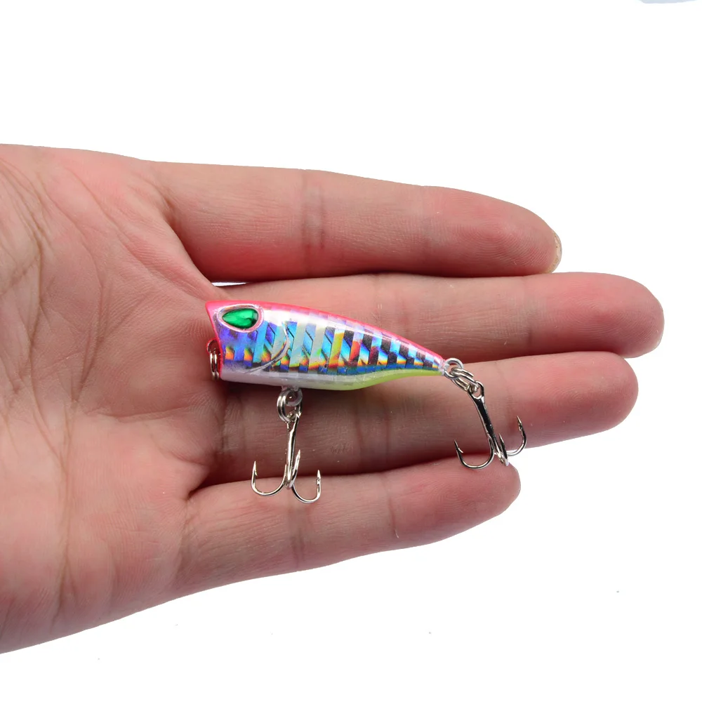 1 шт. 4 см 3 6 г Поппер прикормы 3D глаза приманки Crankbait воблеры иска попер Pesca