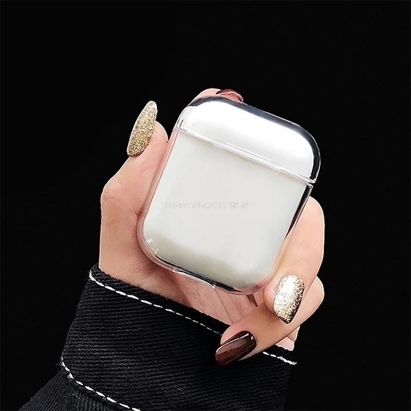 Чехлы для Apple AirPods 2 прозрачные наушники ПК чехол для Apple Air Pods 1 Зарядная коробка Жесткий ПК Прозрачный чехол для Airpods