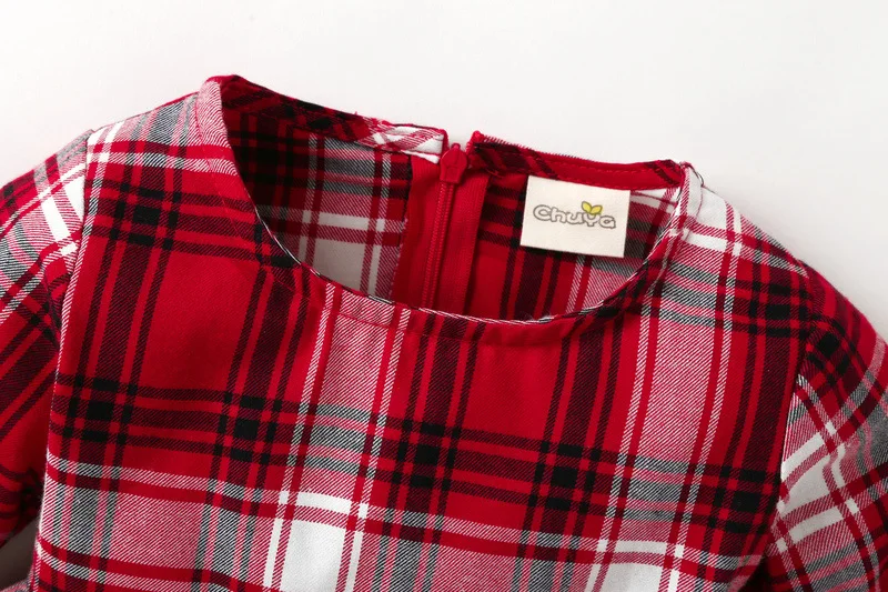 2019 весенне-осеннее детское платье для девочек клетчатое принцессы в английском