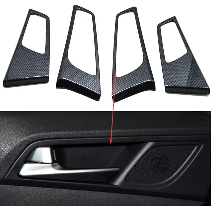 4 шт./компл. Автомобильная Внутренняя дверь боковая ручка Чаша отделка рамка