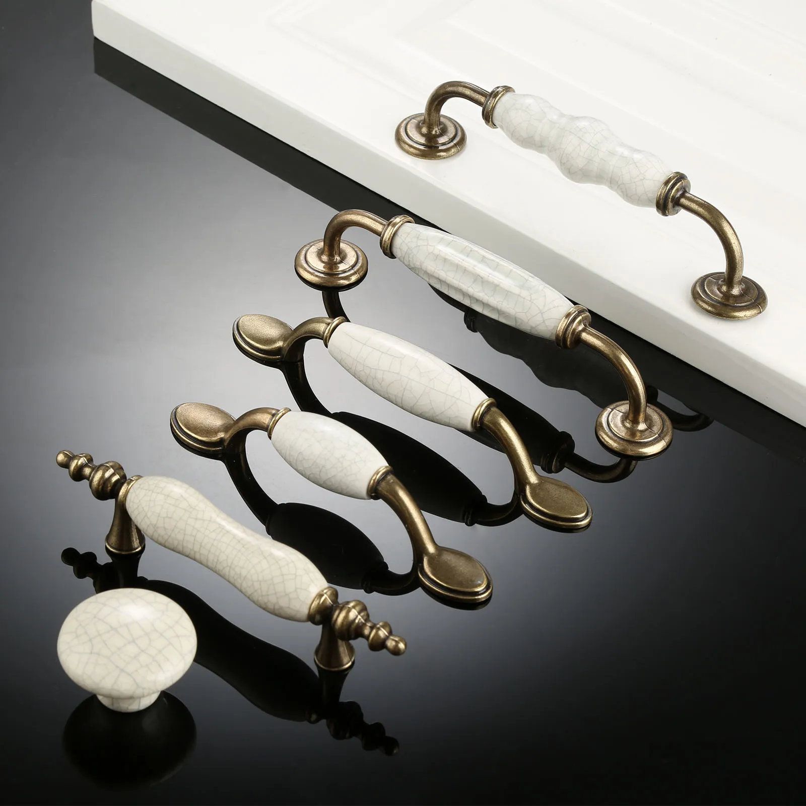 1 шт. ручки для антикварной мебели керамические шкафа и дверные гардероба ручка