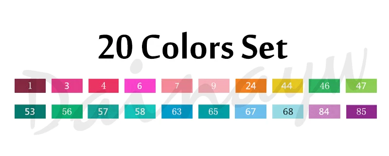 20colors set TOUCHNEW эскиз мягкая кисть искусство Маркеры Набор двойной головкой масляной на спиртовой основе маркеры для Манга Рисование анимация дизайн поставки - Цвет: 20colors set