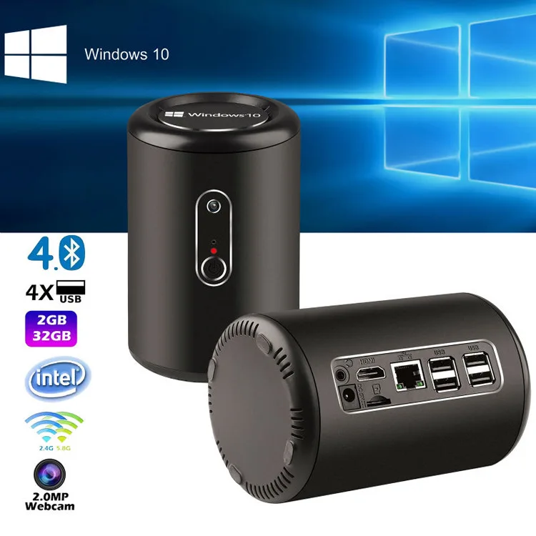 Мини ПК Windows 10 2 ГБ/32 ГБ G2 TV Box Inte l Bay Trail CR Z3736F четырехъядерный 1 8 ГГц камера Мп Смарт