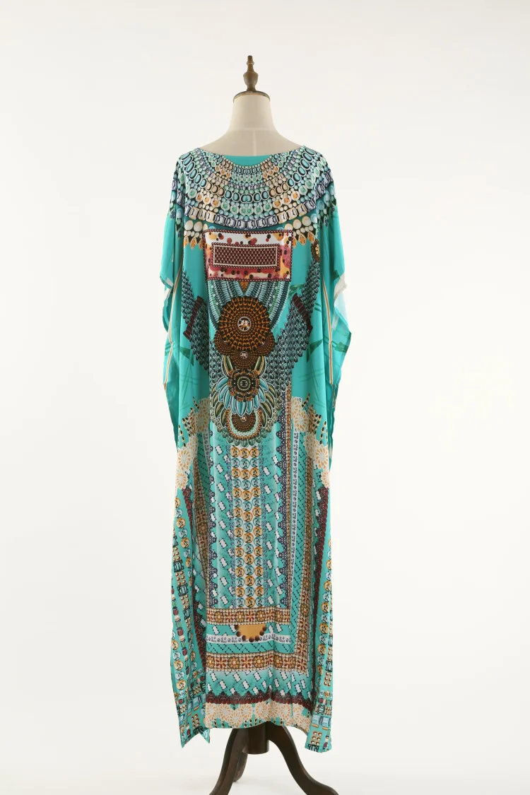 Платье-Кафтан размера плюс Туника длинное кимоно Caftan платье Ночная рубашка
