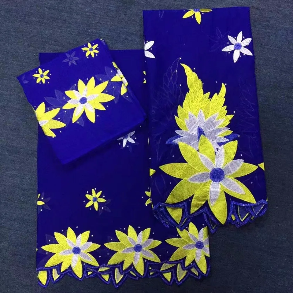 3 метров + 2 м Нигерии кружевной ткани 2017 Африканский швейцарская вуаль кружева