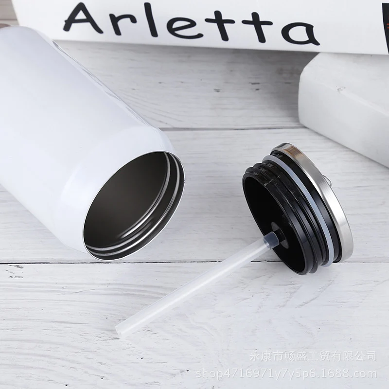 300ML Stainless Steel Vacuum Flask Creative Coke Cup Teacup Reusable Mug Lid Water Bottle Beverage Kettle Straw | Дом и сад