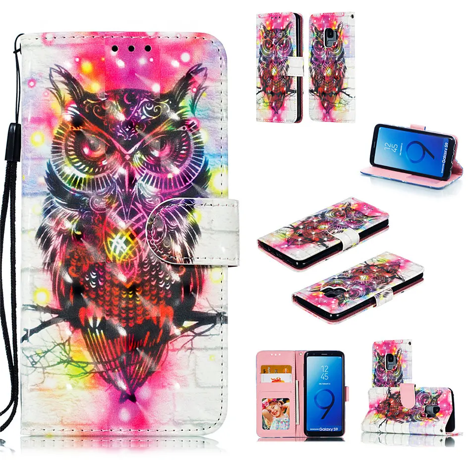 Для Fundas samsung Galaxy S10 Lite S9 j4 j6 A6 A6S A8 плюс A9 j2 Pro Core Note9 чехол кожаный чехол флип-чехол-бумажник P02Z