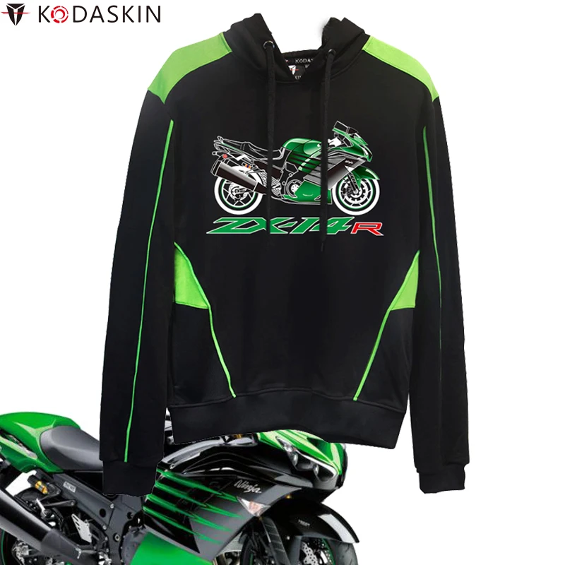 KODASKIN толстовки для мотоциклистов защитные шестерни с капюшоном мужчин Kawasaki ZX 14R