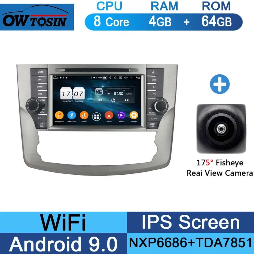 64G Fisheye Camera " ips 1920*1080 8 Core 4 Гб ОЗУ+ 64 Гб ПЗУ Android 9,0 автомобильный dvd-плеер для Toyota Avalon 2011 2012 2013 DSP радио gps Parrot BT Adas - Цвет: 64G Fisheye Camera