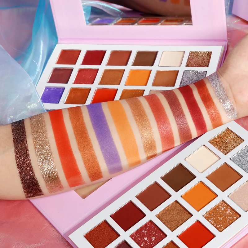 18 Colors Eyeshadow Palette Glitter Matte Shimmer Waterproof Mineral Powder Eye Shadow Makeup Private Label Cosmetics |