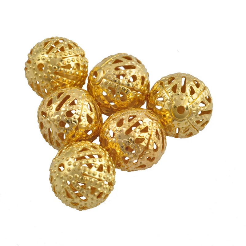 Распродажа 1 партия золотистые/Серебристые свободные Полые бусины из сплава