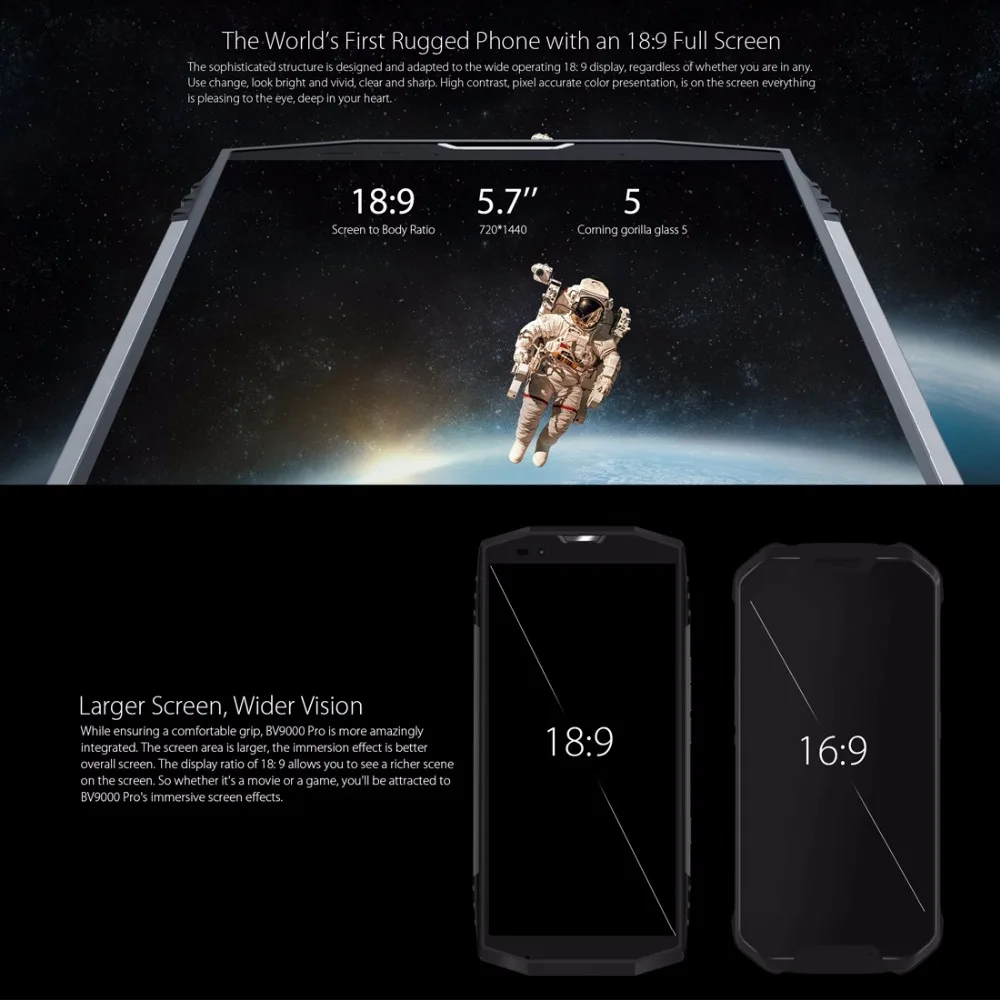 Blackview BV9000 Pro 4G мобильный телефон с функцией 18:9 5 7 &quotMTK6757 Octa Core Android 1 6 ГБ + 128 13MP
