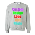 Мужская Флисовая Толстовка с логотипом на заказ, в стиле унисекс