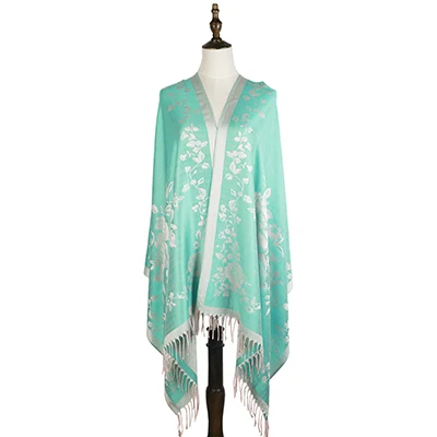 turquoise Весна mujer жаккардовый шарф одеяла из искусственного волокна шали шарфы femme пашмины шали модный шарф шарфы с цветочным узором Мягкие hijabs vimpa - Цвет: turquoise
