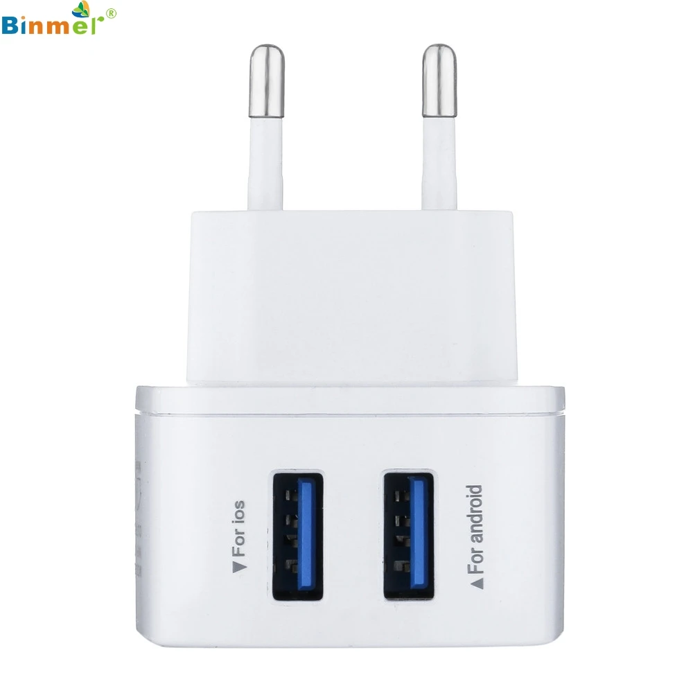 Binmer Универсальное зарядное устройство с двумя портами EU 5V 3.1A 2 портовое USB2.0
