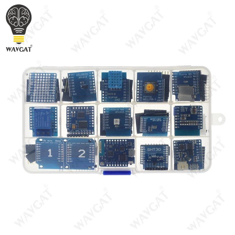 15 шт. набор макетной платы WAVGAT D1 mini Pro WiFi NodeMcu Lua на основе ESP8266 V1.1.0 | Электронные