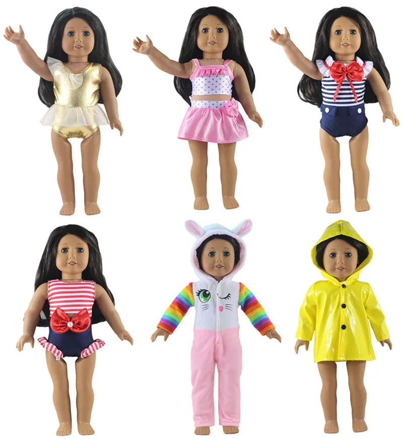 

1Set Swimwear Swimsuit /life jacket Clothes For 18 inch American Doll Our Generation Doll Clothes A1