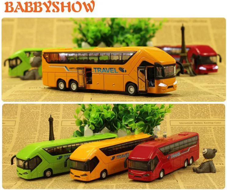 Модель литая металлическая 1:50 длинный автобус для автобуса игрушечный