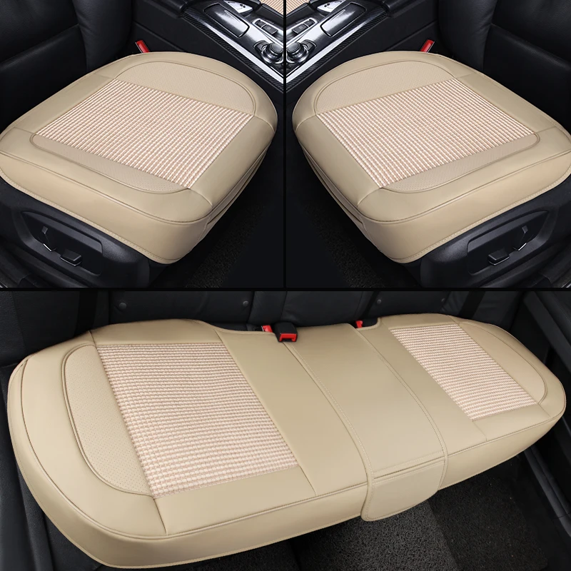 KKYSYELVA черный Универсальный ПУ кожаные сиденья защиты Подушка pad Коврик Voiture протектор Авто сиденье аксессуары для интерьера
