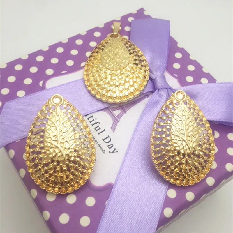 Большие серьги-кольца кулон Женские Ювелирные наборы золотой цвет животные