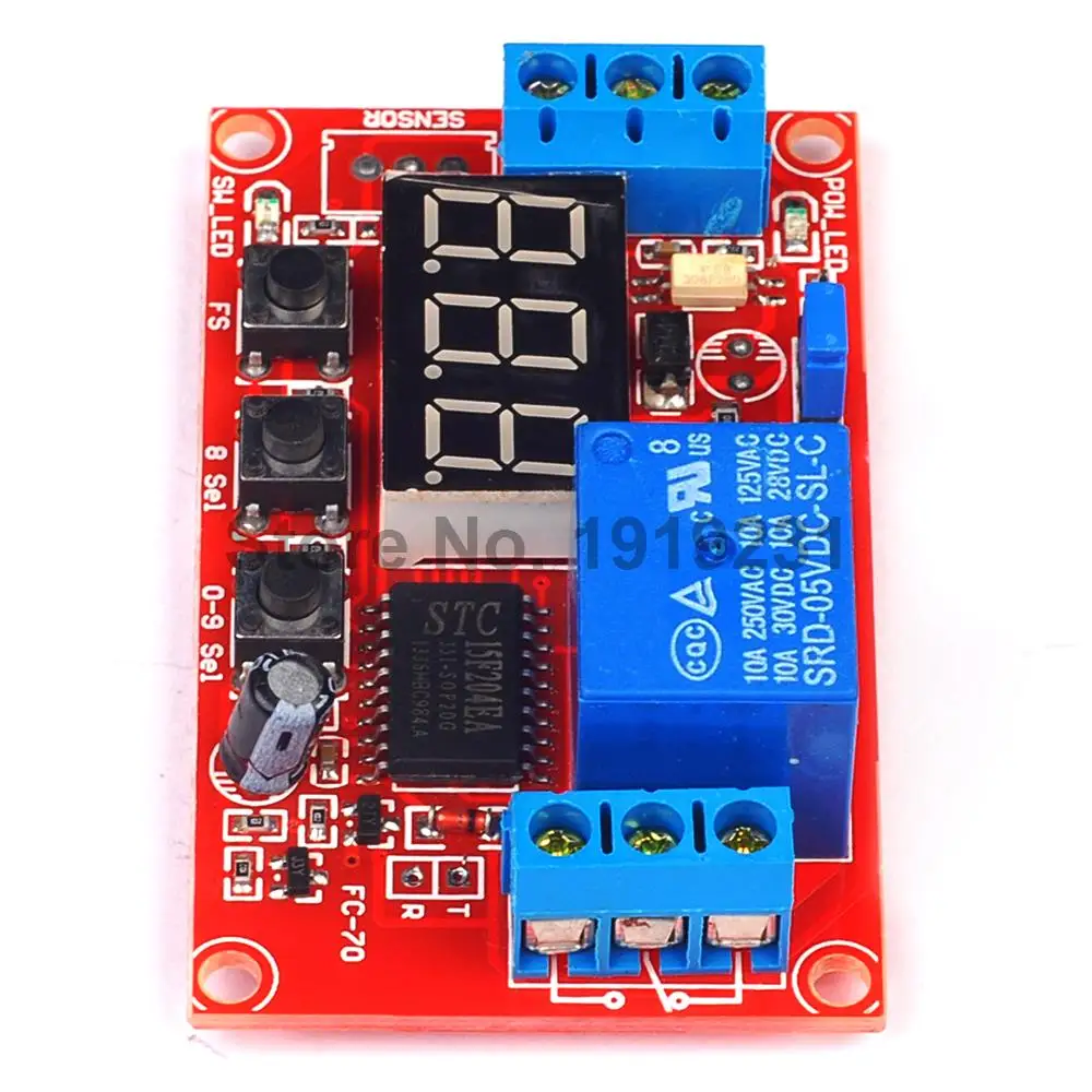Светодиодный переключатель с цифровым дисплеем 5 в пост. Тока 12 В 24 В|Реле| |